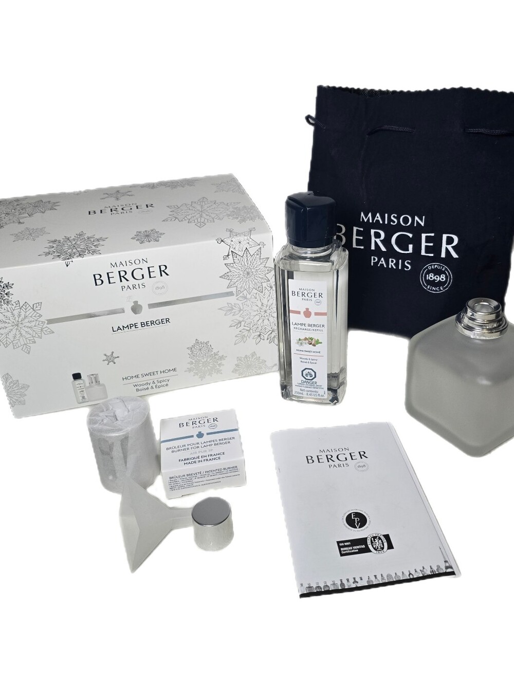 Maison (Lampe) Berger lce Cube Gift Set Frosted w/250ml Home Sweet Home Open Box